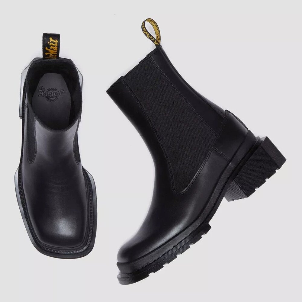 NEW Dr. Martens Maybole Square Toe Chelsea Boots in Black
